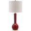 Mae Red and Off-White 30.5 Inch Long Neck Ceramic Table Lamp