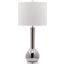 Mae Silver and Off-White 30.5 Inch Long Neck Ceramic Table Lamp