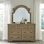 Magnolia Manor Dresser and Mirror In Weathered Bisque