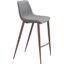 Magnus Barstool Set of 2 in Dove Gray and Walnut