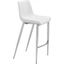 Magnus Barstool Set of 2 in White and Silver