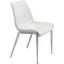 Magnus Dining Chair Set of 2 in White and Silver