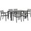 Maine Brown and Gray 7 Piece Outdoor Patio Dining Set EEI-1749-BRN-GRY-SET