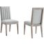 Maisonette Light Gray French Vintage Tufted Fabric Dining Side Chairs Set Of 2