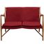Makeshift Upholstered Fabric Loveseat In Red