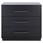 Mallory 3 Drawer Nightstand In Black
