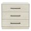 Mallory 3 Drawer Nightstand In Washed White