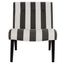 Mandell Black and White Chair with Buttons