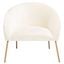 Mandi Velvet Accent Chair in Cream