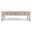 Manelin White Wash Coffee Table with 3 Storage Drawers