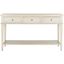 Manelin White Wash Console with 3 Storage Drawers