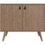 Manhattan Comfort Amber Accent Cabinet With Faux Leather Handles In Nature