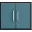 Manhattan Comfort Eiffel Floating Garage Storage Cabinet With Lock And Key In Blue Gloss