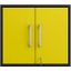 Manhattan Comfort Eiffel Floating Garage Storage Cabinet With Lock And Key In Yellow Gloss