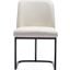Manhattan Comfort Serena Faux Leather Dining Chair In Cream
