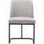 Manhattan Comfort Serena Faux Leather Dining Chair In Light Grey