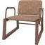 Manhattan Comfort Whythe Pu Leather Low Accent Chair In Corten AC-4PZ-217