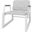 Manhattan Comfort Whythe Pu Leather Low Accent Chair In White AC-4PZ-208