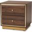 Maple Plains Brown and Gold Nightstand