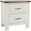 Maple Road 2 Drawer Night Stand In Soft White and Natural