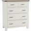 Maple Road 5 Drawer Chest In Soft White and Natural