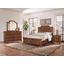 Maple Road Scalloped Storage Bedroom Set In Antique Amish