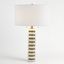 Marble Stack Lamp In White