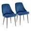 Marcel Dining Chair Set of 2 In Navy Blue