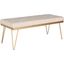 Marcella Beige and Gold Bench