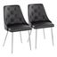 Marche Chair Set of 2 In Black and Chrome