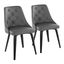 Marche Chair Set of 2 In Black and Gray