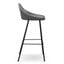 Marco Vegan Leather Bar Height Stools Set of 2 In Smoke