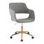 Margarite Task Chair In Grey and Gold
