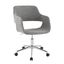 Margarite Task Chair In Weathered Grey and Chrome
