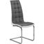 Marilyn Faux Leather Dining Side Chair Set of 2 In Gray
