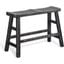 Marina Black Sand 24 Inch Bench With Wood Seat In Black