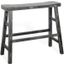 Marina Black Sand 30 Inch Bench With Wood Seat In Black