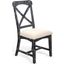 Marina Black Sand Dining Chair Set of 2 With Cushion Seat In Black