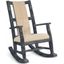 Marina Black Sand Rocker With Cushion Seat And Back In Black