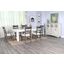 Marina Extension Dining Room Set (White Sand) With Black Sand Chairs