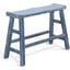 Marina Ocean Blue 24 Inch Bench With Wood Seat In Blue