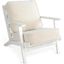 Marina White Sand Chair With Cushions In White