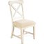 Marina White Sand Dining Chair Set of 2 With Cushion Seat In White