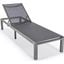 Marlin Patio Chaise Lounge Chair Set of 2 In Black