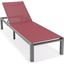 Marlin Patio Chaise Lounge Chair Set of 2 In Burgundy