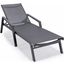 Marlin Patio Chaise Lounge Chair With Armrests Set of 2 In Black