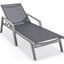 Marlin Patio Chaise Lounge Chair With Armrests Set of 2 In Black