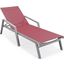 Marlin Patio Chaise Lounge Chair With Armrests Set of 2 In Burgundy