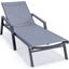 Marlin Patio Chaise Lounge Chair With Armrests Set of 2 In Dark Grey
