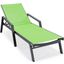 Marlin Patio Chaise Lounge Chair With Armrests Set of 2 In Green